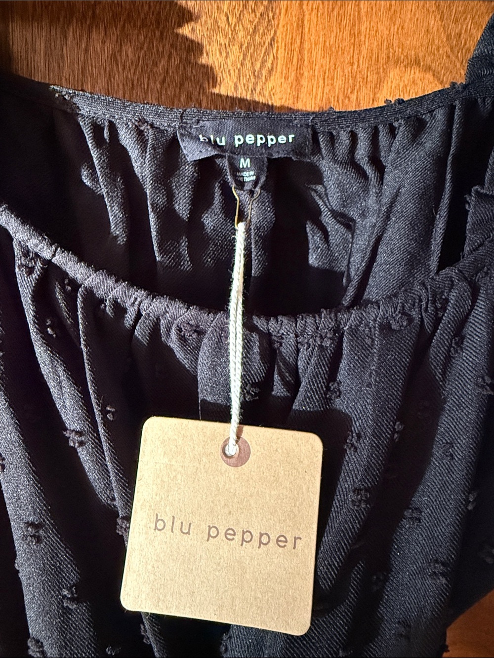 Blu Pepper Dot Puff Sleeve Midi Dress - Brand - Picture 2 of 9